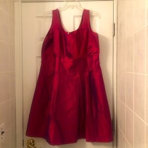 Plus size formal red midi dress